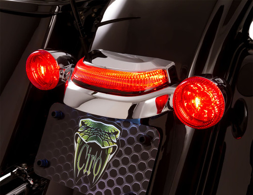 Ciro Chrome Crown Taillight w/ Smoke Lens Lightstrike Technology (40153)