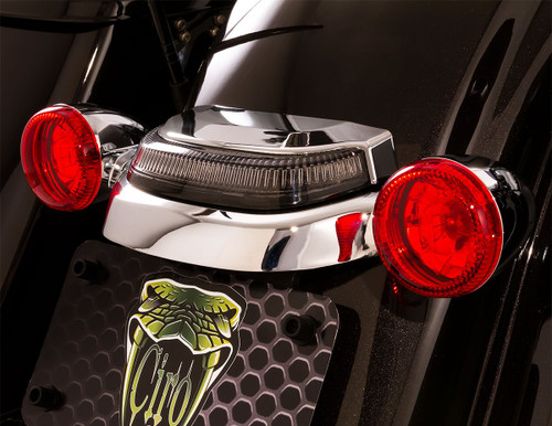 Ciro Chrome Crown Taillight w/ Smoke Lens Lightstrike Technology (40153)