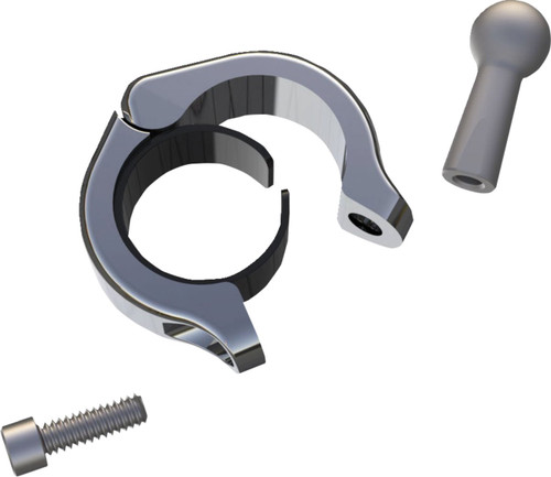 Ciro Chrome 1 1/8"- 1 1/4" Handlebar Ball Mount Clamp Kit (50138)