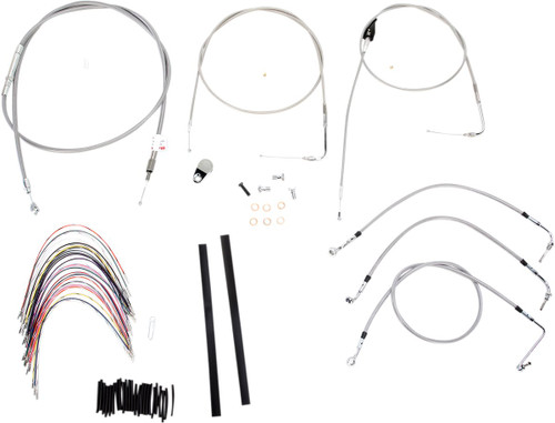 Burly Complete Stainless Cables for 18" Ape Hanger Handlebars (B30-1084)