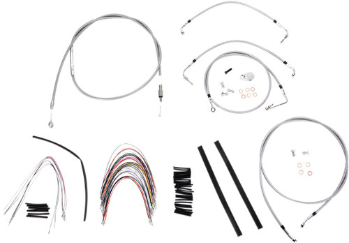 Burly Complete Stainless Cables for 16" Ape Hanger Handlebars (B30-1095)