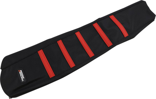 Moose Black/Red Ribbed Seat Cover (0821-3368)