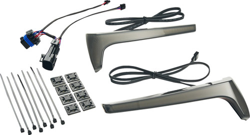 Ciro Smoke Lens Red LED Turn Signal Saddlebag Lights (4R100)