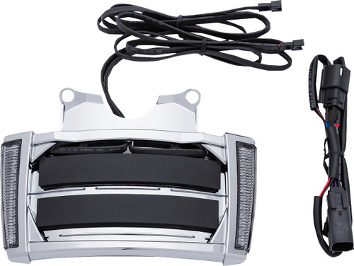 Ciro Smoke Lens Chrome LED Lighted License Plate Frame (40301)