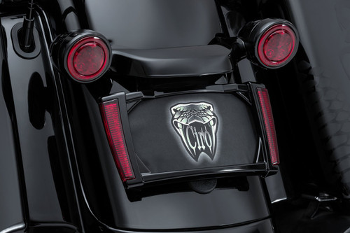 Ciro Red Lens Black LED Lighted License Plate Frame (40302)