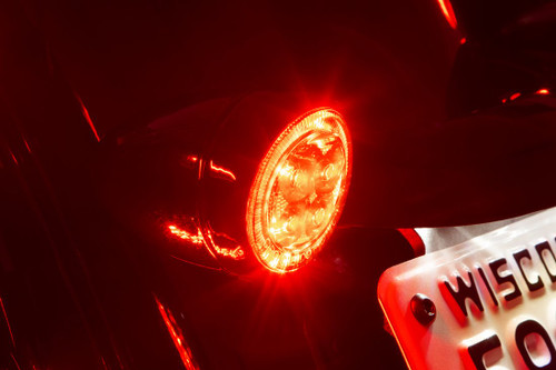 Ciro Smoke Lens Red LED Rear Fang Turn Signal Light Inserts (45621)