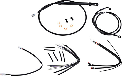 Burly Complete Black Vinyl Cables for 14" Gorilla Handlebars (B30-1246)