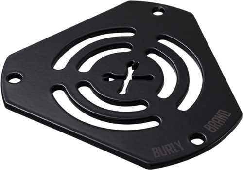 Burly Hex Slotted Air Cleaner Black Face Plate (0206-0180-B)