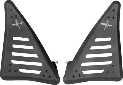 Burly Slash Cut Black Side Cover Set (B10-3003TB)
