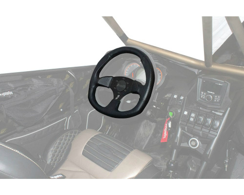 DragonFire D Shaped Steering Wheel Black Vinyl (520969)