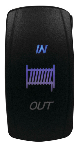 DragonFire Laser Etched LED Switch Winch In/Out w/Blue LED (521373)