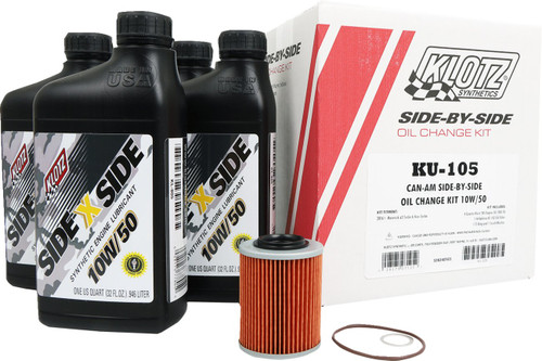 Klotz 10W-50 Side-by-Side Oil Change Kit (KU-105)