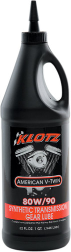 Klotz 80W-90 Big Twin Synthetic Transmission Lube 1 Quart (KH-GL90)