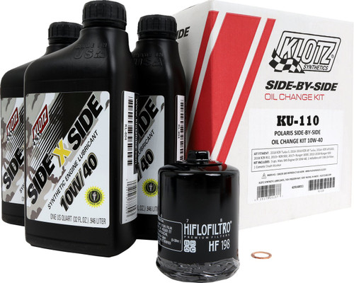 Klotz 10W-40 Side-by-Side Oil Change Kit (KU-110)