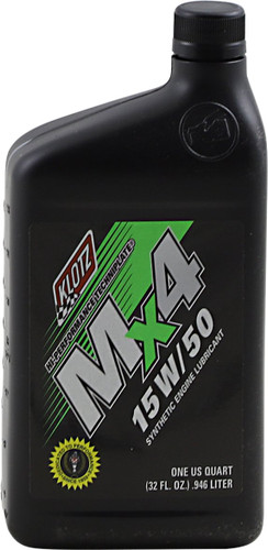 Klotz 15W-50 MX4 TechniPlate Synthetic Engine Oil 1 Quart (KL-880)