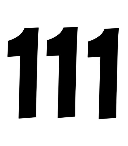 Factory Effex 6 Inch Factory Number Decal 3-Pack Black #1 (08-90041)