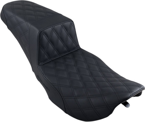 Saddlemen Step-Up Lattice Stitch Black Motorcycle Seat (818-27-175)