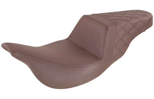 Saddlemen Step-Up Brown Seat w/Smooth Front & Lattice Rear (808-07B-173BR)
