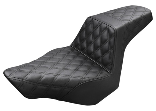 Saddlemen Step-Up Lattice Stitch Black Motorcycle Seat (813-27-175)