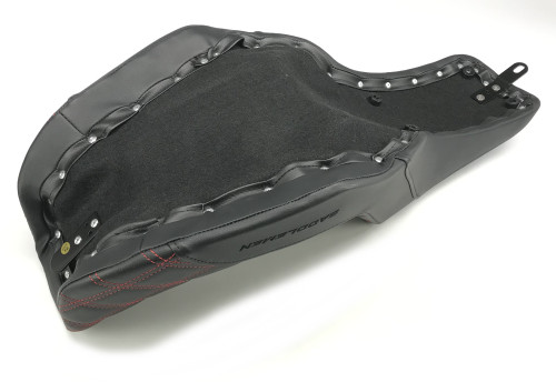 Saddlemen Step-Up LS Black Seat w/Red Stitching (806-04-172RD)