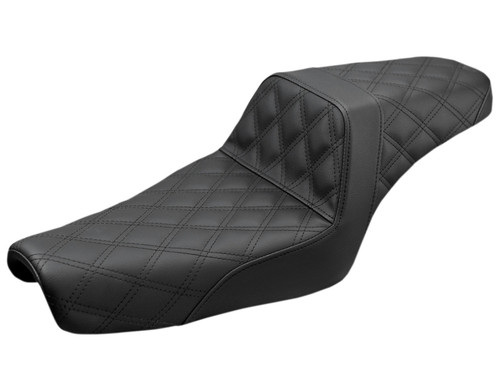 Saddlemen Step-Up Lattice Stitch Black Motorcycle Seat (807-11-175)