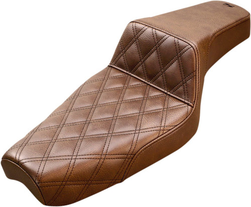 Saddlemen Step-Up Lattice Stitch Brown Motorcycle Seat (Y13-16-175BR)