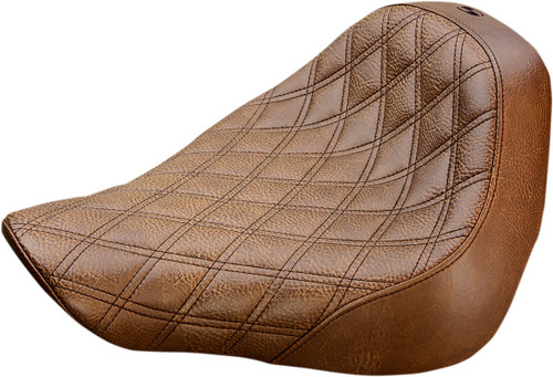 Saddlemen Renegade Solo Lattice Stitch Brown Motorcycle Seat (806-04-002BLS)