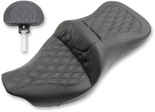 Saddlemen Extended Reach Roadsofa Lattice Seat w/Driver Backrest (808-07B-184BR)