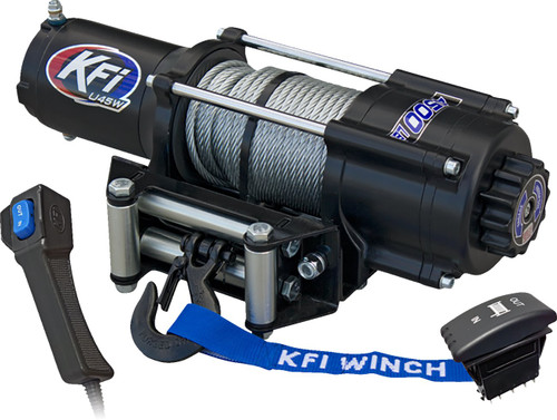 KFI Wide U45W-R2 4500lb UTV Winch w/ Steel Cable (U45W-R2)
