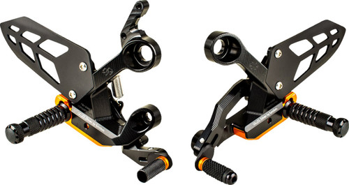 Gilles VCR38GT Black Adjustable Rearset (VCR38GT2-KT04)