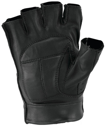 Kuryakyn Tucson Mens Leather Motorcycle Fingerless Gloves
