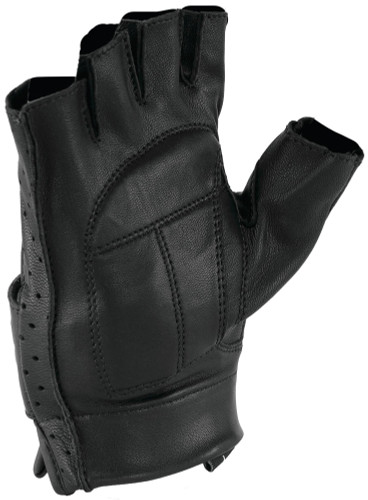 Kuryakyn Tucson Mens Leather Motorcycle Fingerless Gloves