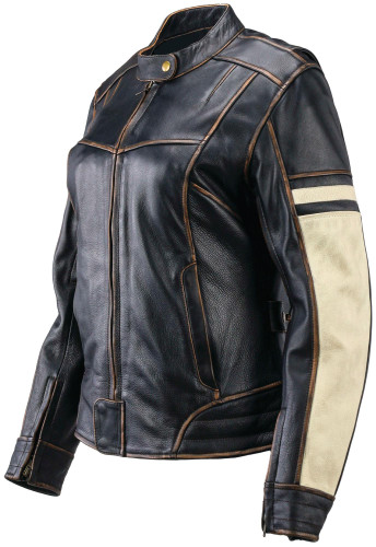 Kuryakyn Dame Womens Vintage Leather Motorcycle Jacket
