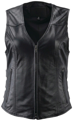 Kuryakyn Plains Womens Leather Motorcycle Vest
