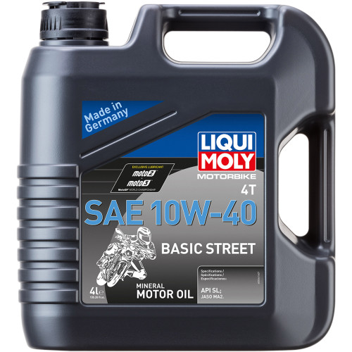 Liqui Moly 10W-40 Basic Street 4T Oil 4 Liters (20192)