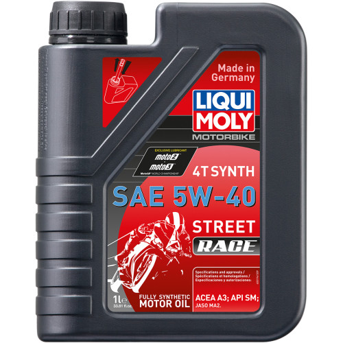Liqui Moly 5W-40 Street Race Synthetic 4T Oil 1 Liter (20074)