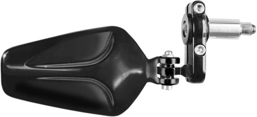Parts Unlimited 4" Black Oval Side View/Bar End Mirror (0640-1478)