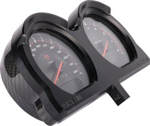 Thrashin Supply Black Gauge Relocation Kit (TSC-2707-1)