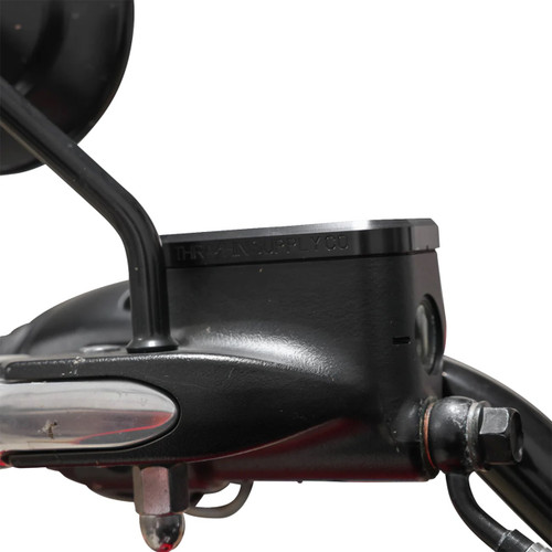 Thrashin Supply Twice-Cut Black Front Brake Master Cylinder Cover (TSC-3176-4)