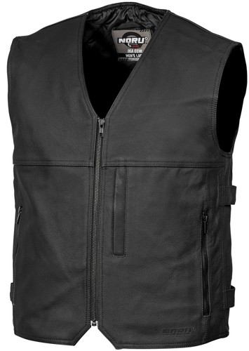 Noru IKA CCW Mens Leather Motorcycle Riding Vest