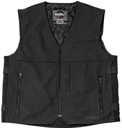 Noru IKA CCW Mens Leather Motorcycle Riding Vest