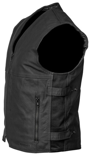 Noru IKA CCW Mens Leather Motorcycle Riding Vest