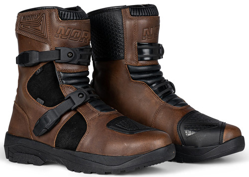 Noru Hakken Mens Leather Motorcycle Boots