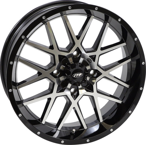ITP Hurricane Wheel | Gloss Black w/Machine Edges | 18x6.5 | 4/156 (1822516546B)