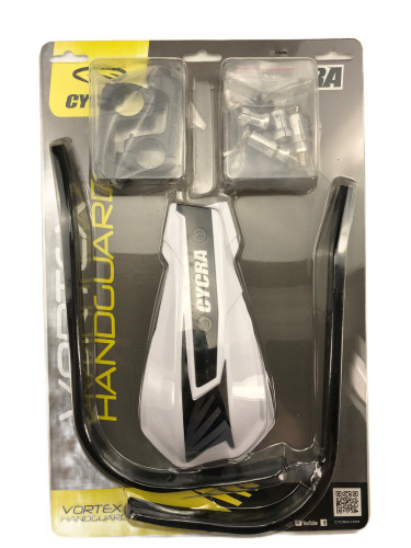 Cycra Vortex White Plastic Handguards w/Universal U-Clamps (1CYC-7801-42)