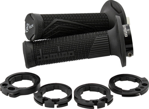 Domino D100 Lock-On Black Grips (D10046C4000A9-0)