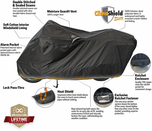 Dowco Guardian WeatherAll Plus Medium Ratchet Black Cover (52002-02)