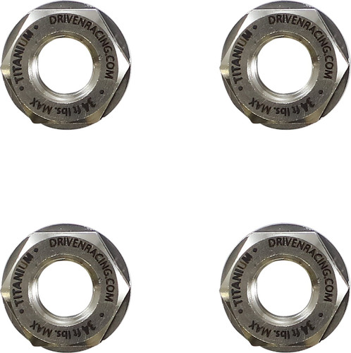 Driven M10 x 1.25 Titanium Sprocket Nut 4 Pack (DSN-7 TN)