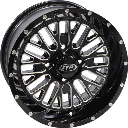 ITP Momentum Wheel | Black w/Milled Accents | 14x7 | 4x110 | 4+3 (1422734731B)