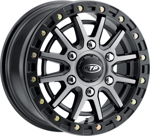 ITP SD10 Beadlock Aluminum Wheel Gray w/Black Ring 16x7 (1622626720B)